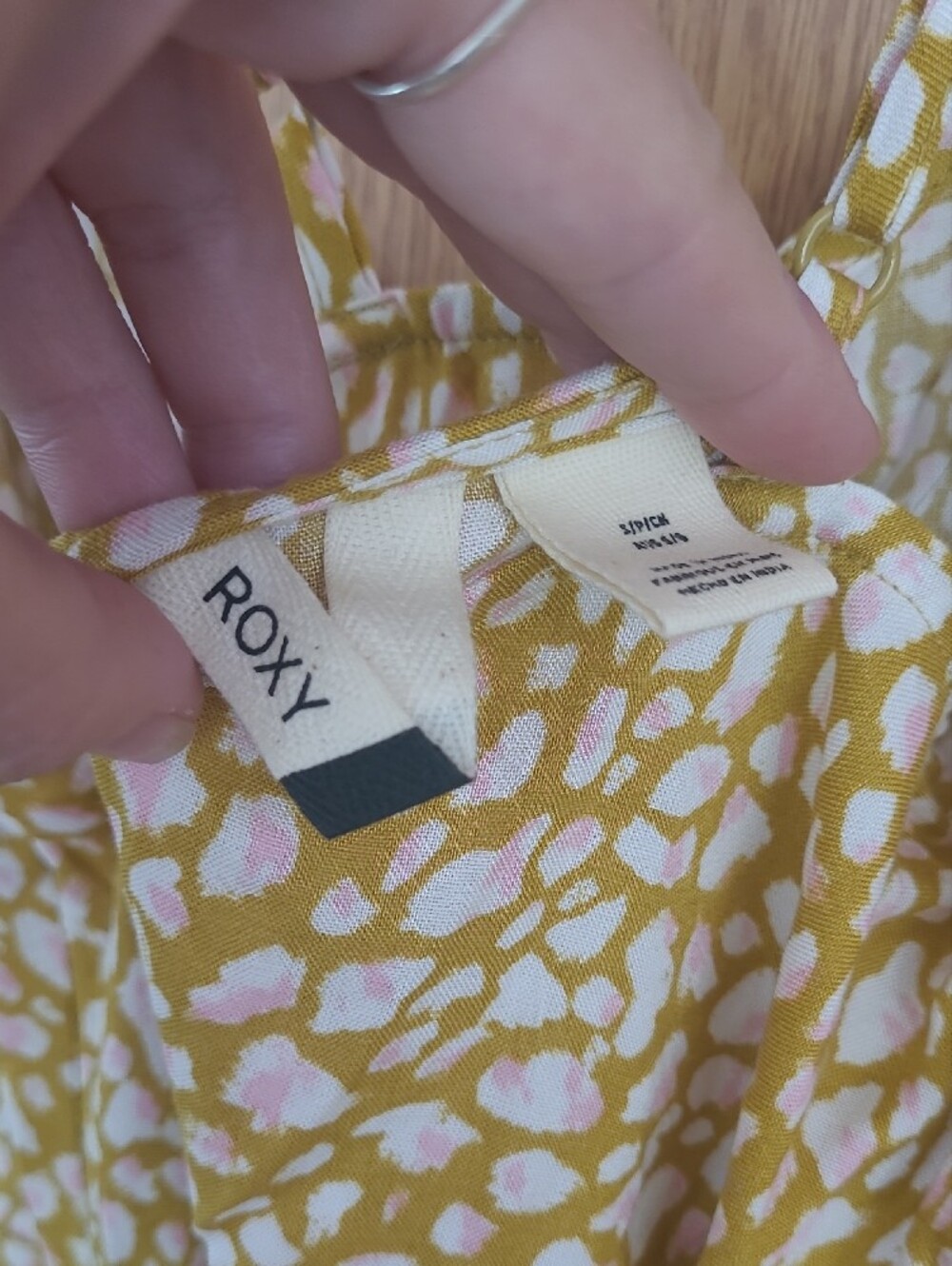 Roxy Yellow and Pink Printed Summer Slip Dress - Picture 3 of 3
